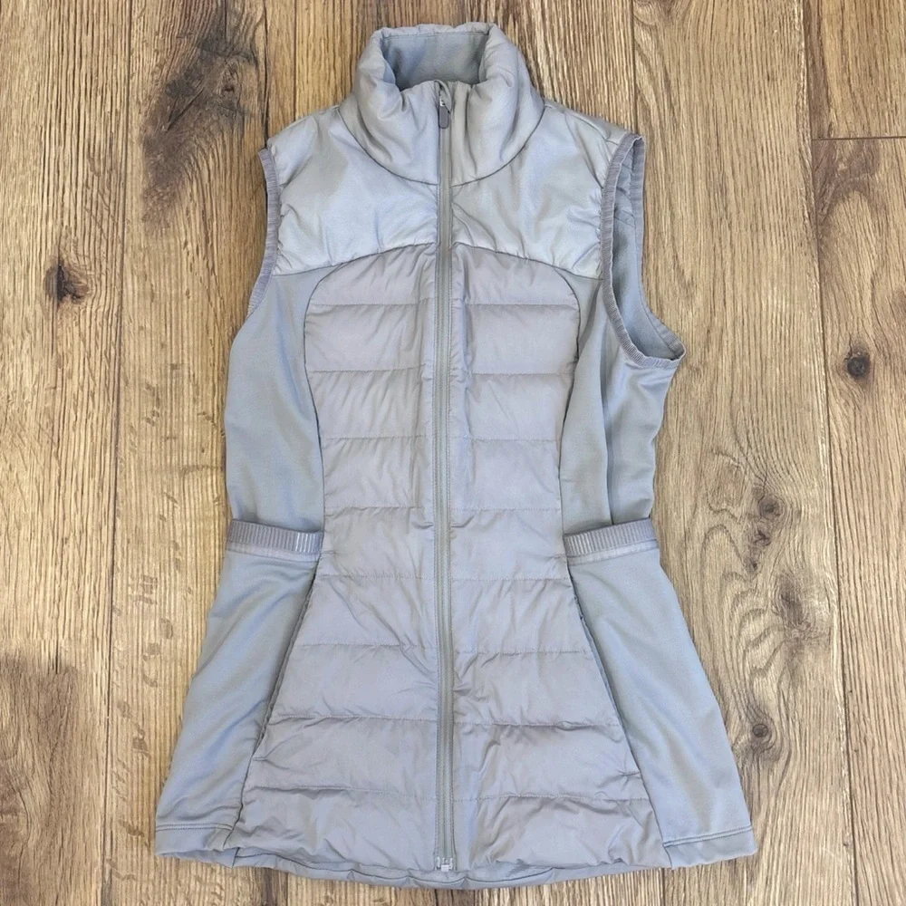 Lululemon Down For It All Vest Size 4 In Dark Chrome